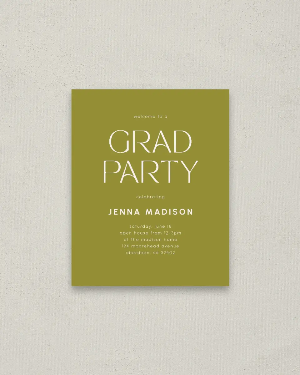 This is a 16" x 20" Welcome Grad Sign called Only the Beginning printed in full color