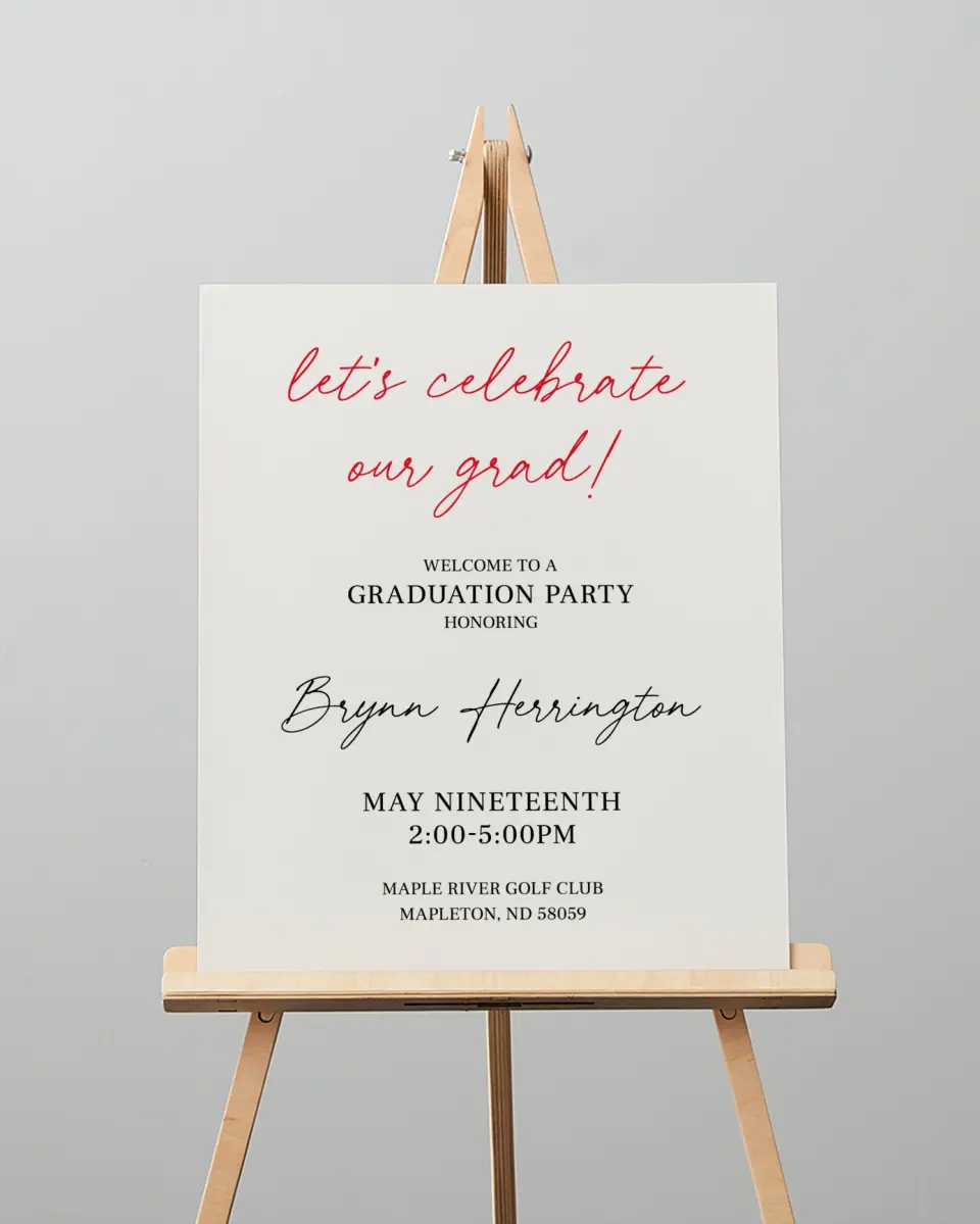 This is a 16" x 20" Welcome Grad Sign called True Success printed in full color