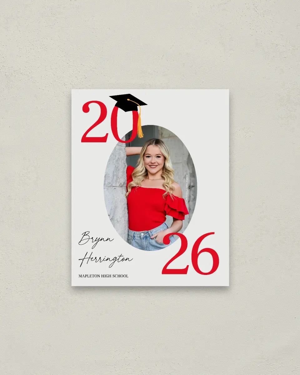 This is a 16" x 20" Welcome Grad Sign called True Success printed in full color