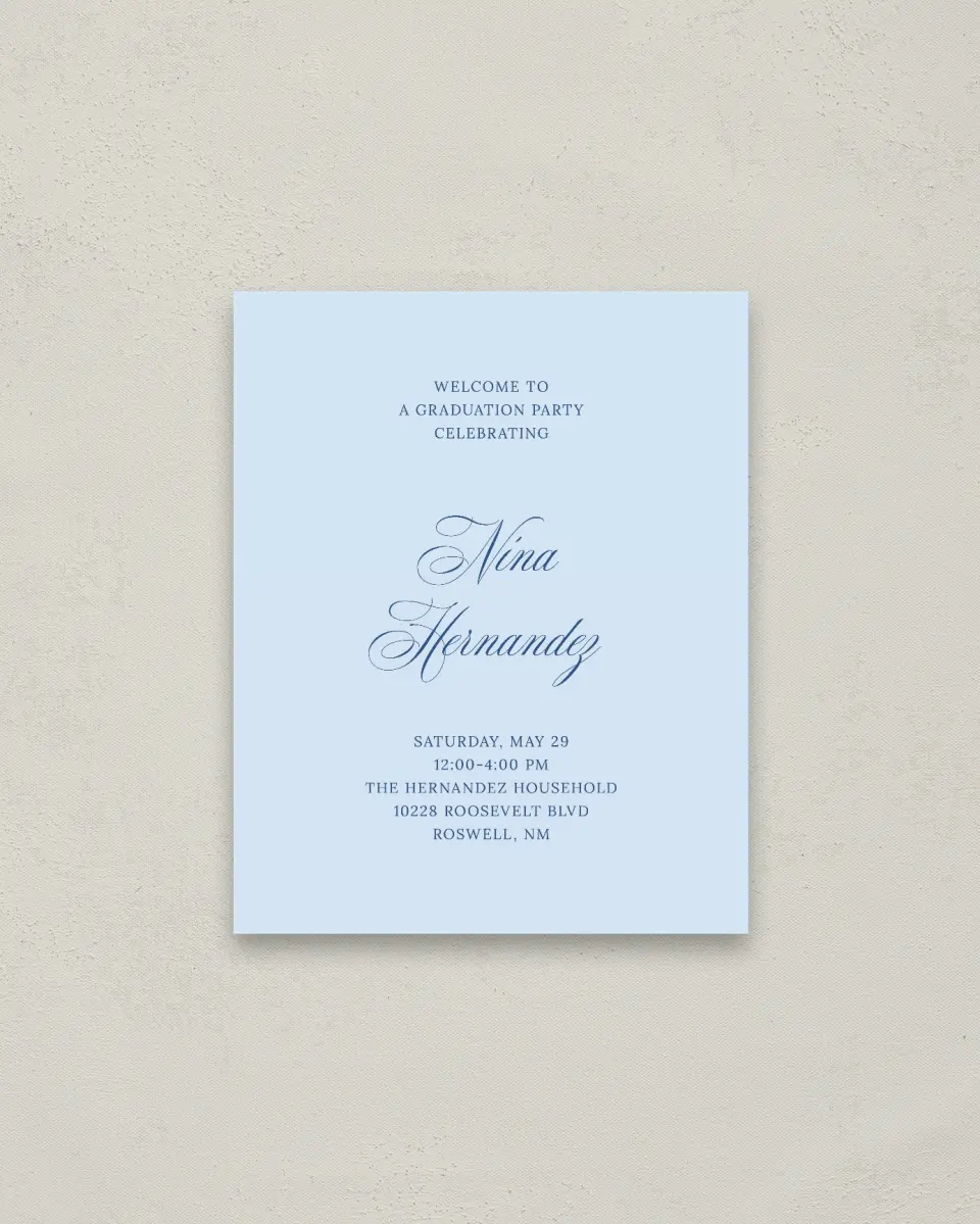 This is a 16" x 20" Welcome Grad Sign called The End of an Era printed in full color