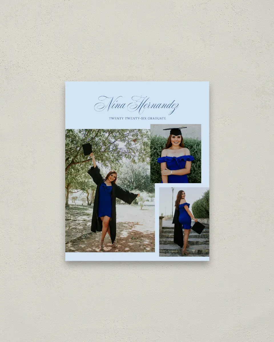 This is a 16" x 20" Welcome Grad Sign called The End of an Era printed in full color