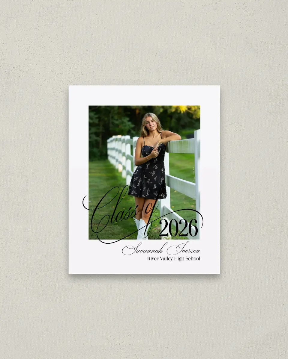 This is a 16" x 20" Welcome Grad Sign called Smart & Classy printed in full color