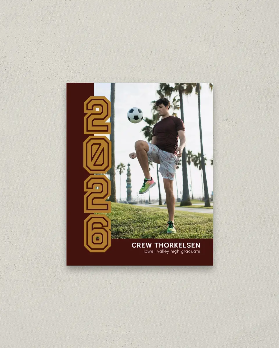 This is a 16" x 20" Welcome Grad Sign called Competitive Nature printed in full color