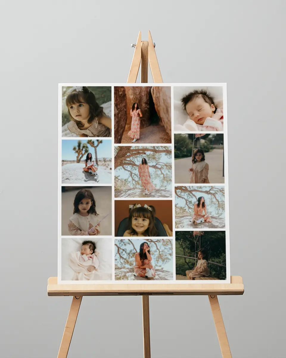 This is a 16" x 20" Graduation Photo Board called Years Gone By printed in full color