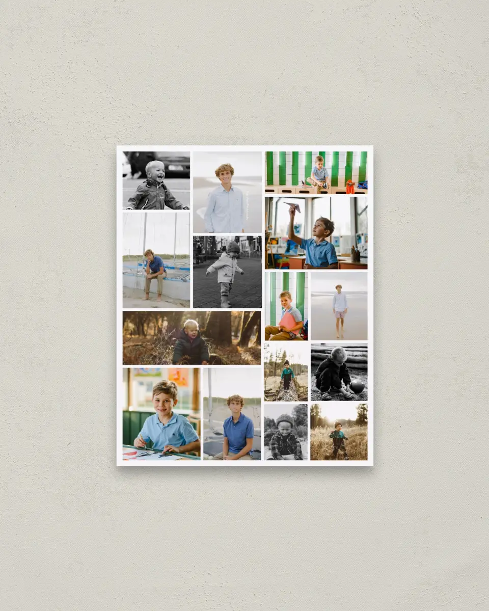 This is a 16" x 20" Graduation Photo Board called Stage by Stage printed in full color