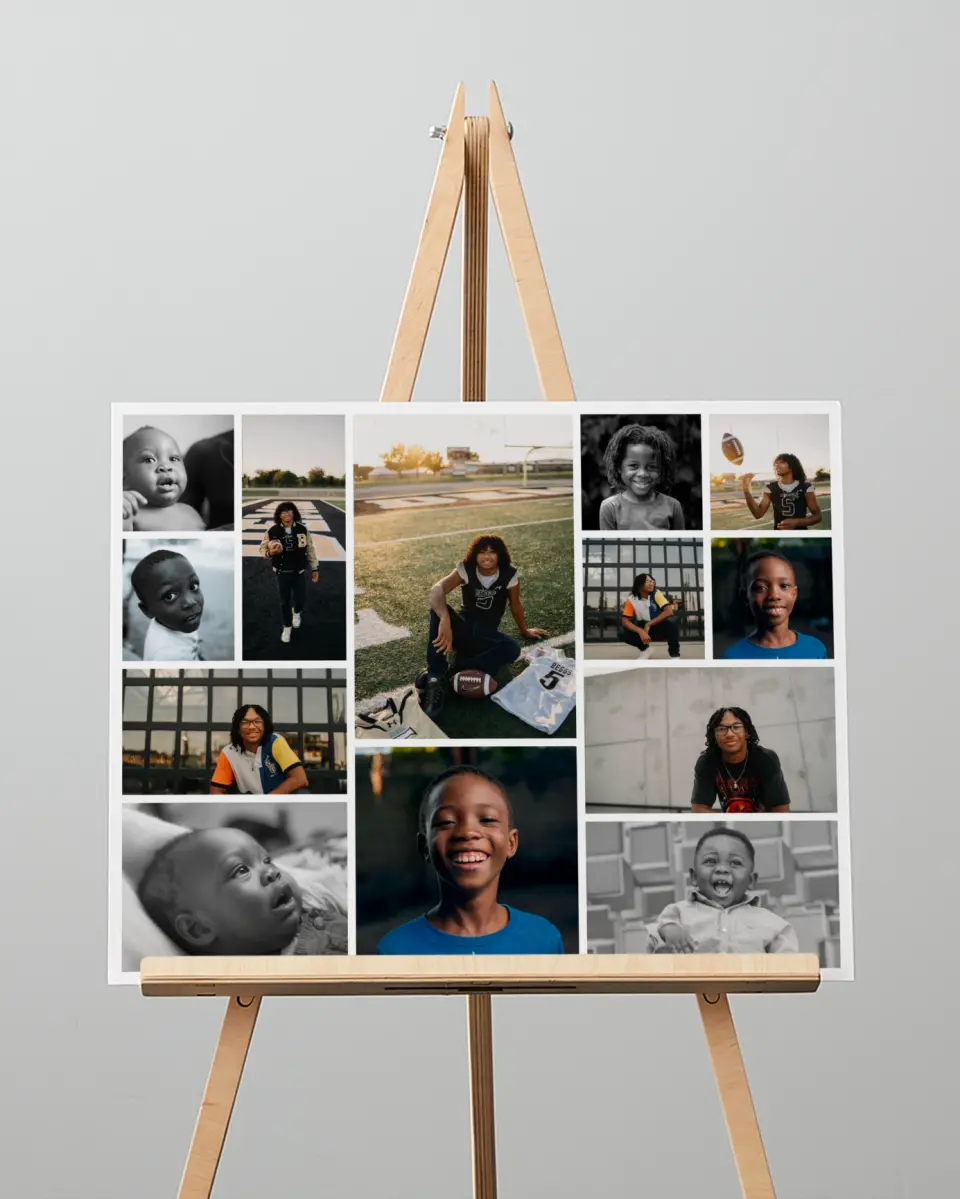 This is a 16" x 20" Graduation Photo Board called Passing Time printed in full color