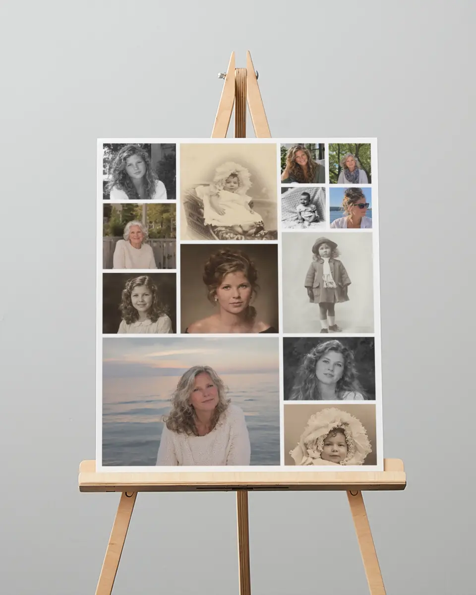 This is a 16" x 20" Memorial Sign called Memories That Remain printed in full color with Rose Gold foil