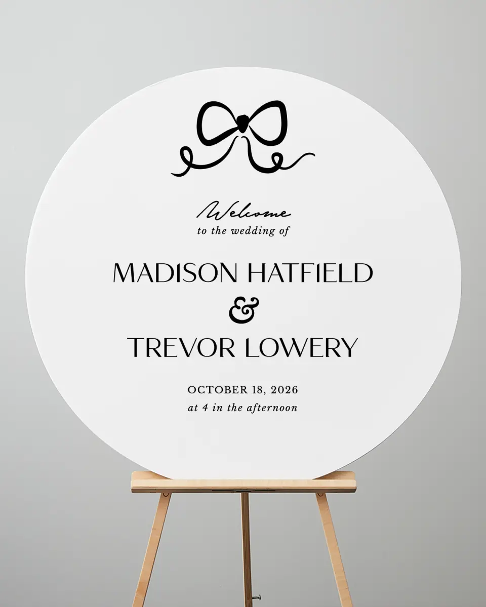 This is a 36" x 36" Circle Welcome Sign called The Madison printed in full color