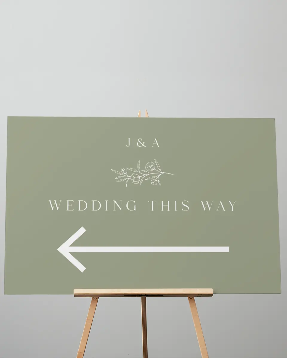 This is a 24" x 36" Direction Sign called The Jasmine printed in full color