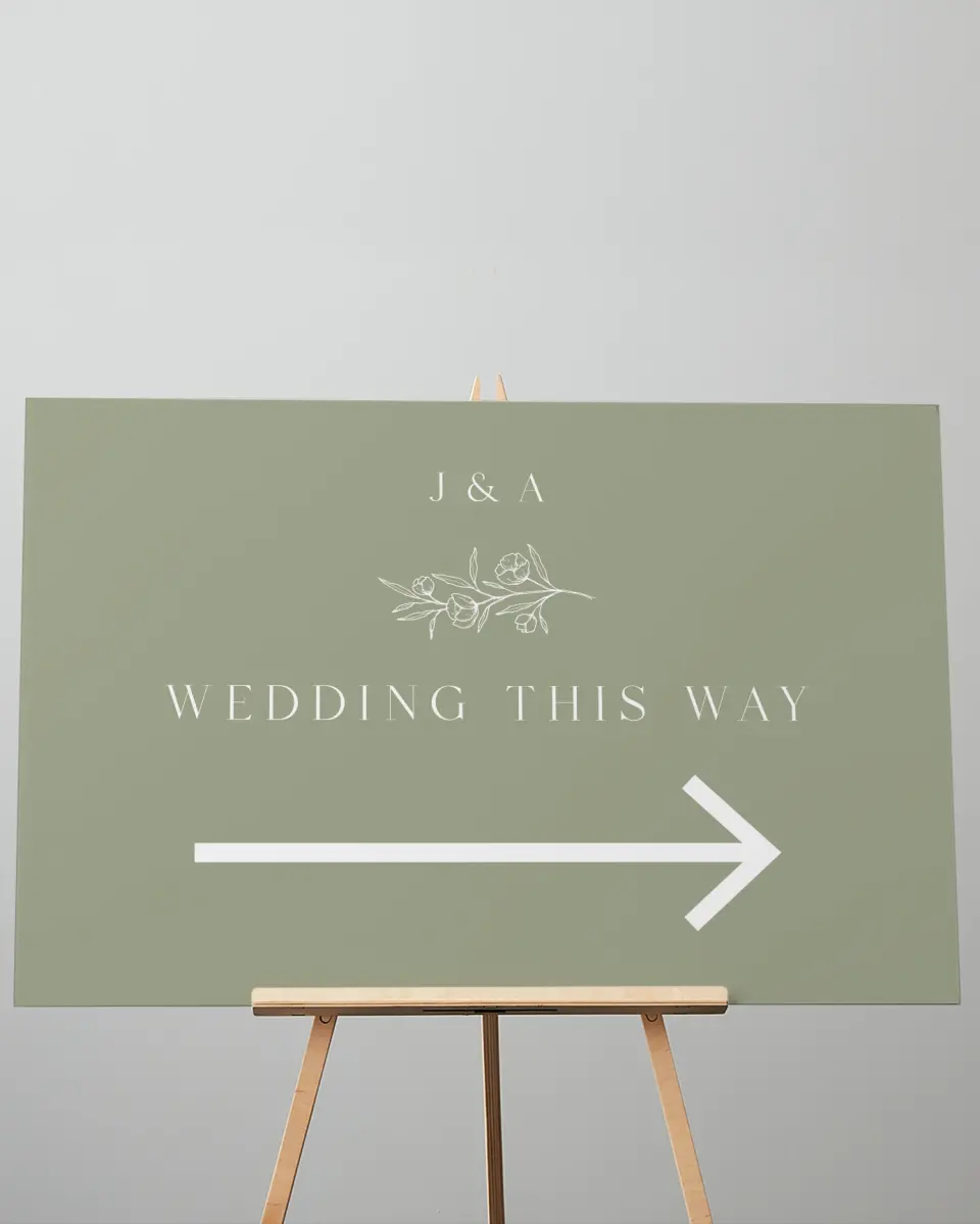 This is a 24" x 36" Direction Sign called The Jasmine printed in full color