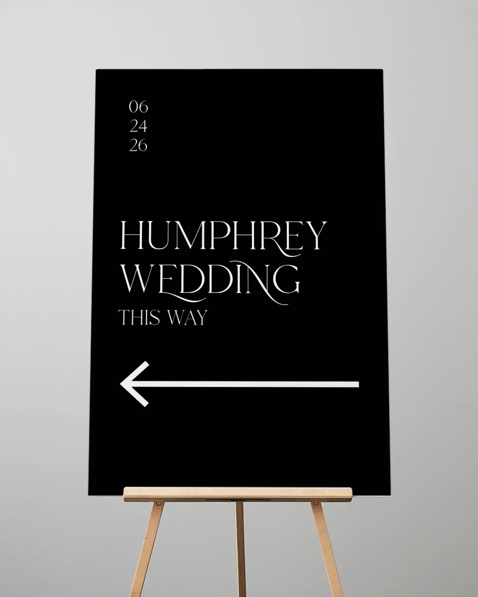This is a 24" x 36" Direction Sign called The Lucy printed in full color