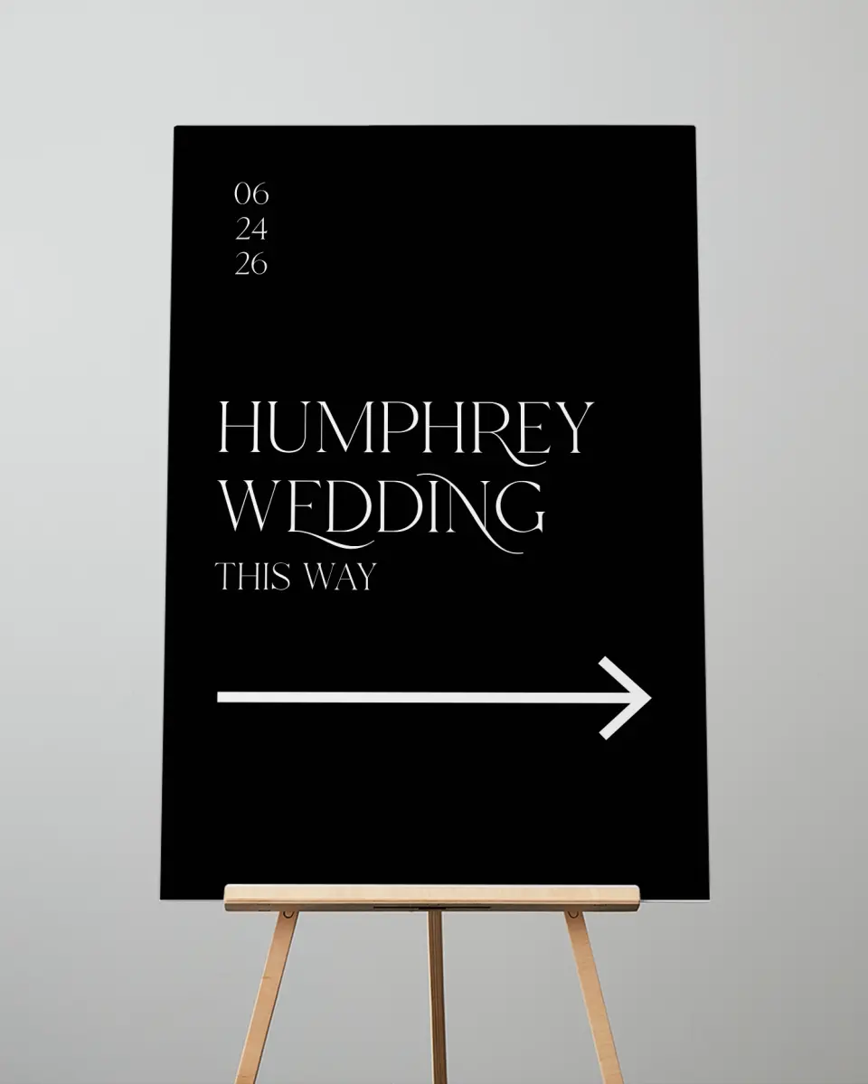This is a 24" x 36" Direction Sign called The Lucy printed in full color