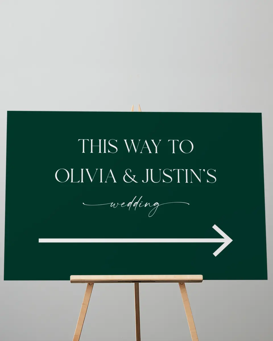 This is a 24" x 36" Direction Sign called The Olivia printed in full color