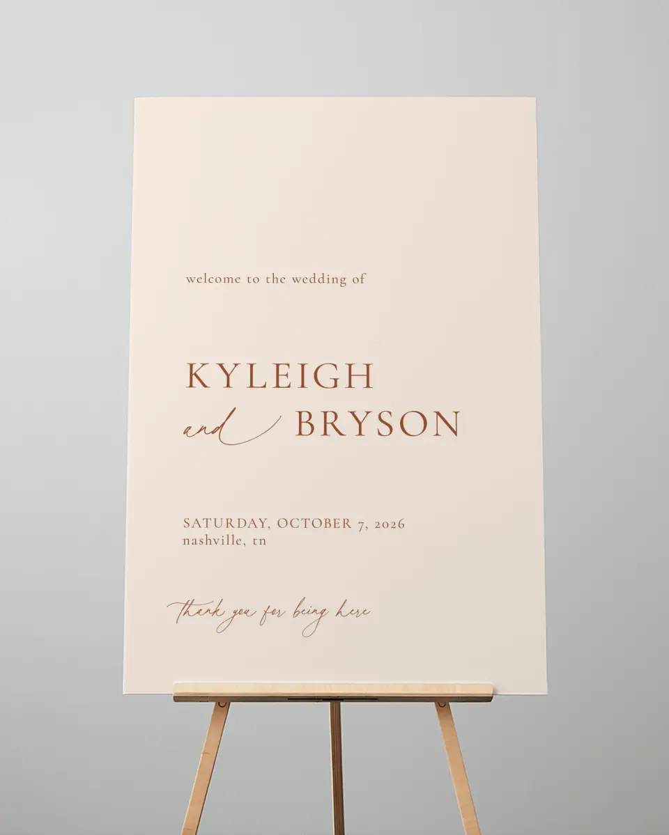 This is a 24" x 36" Welcome Sign called The Kyleigh printed in full color