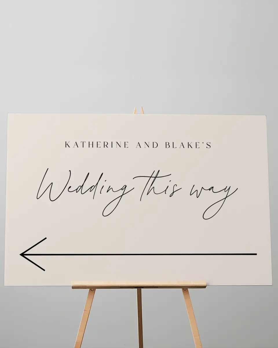This is a 24" x 36" Direction Sign called Simple Elegance printed in full color
