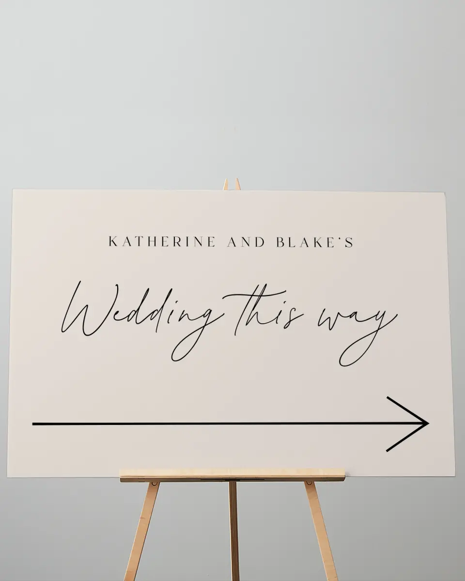 This is a 24" x 36" Direction Sign called Simple Elegance printed in full color