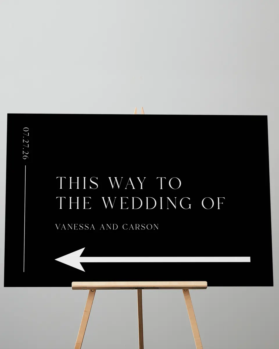 This is a 24" x 36" Direction Sign called Endless Love printed in full color