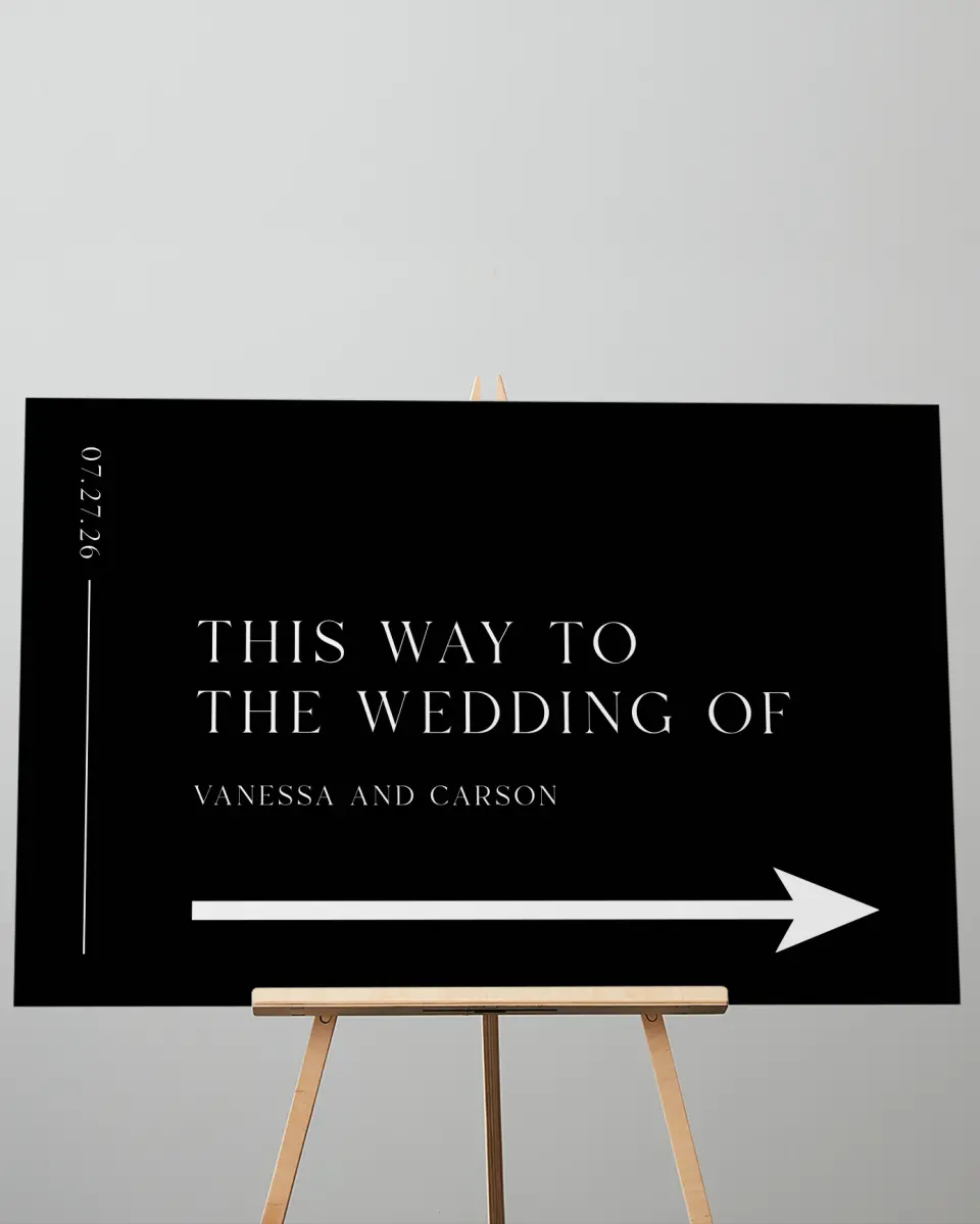 This is a 24" x 36" Direction Sign called Endless Love printed in full color