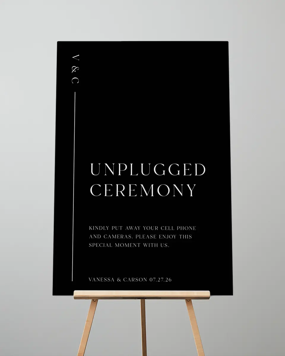 This is a 24" x 36" Unplugged Sign called Endless Love printed in full color