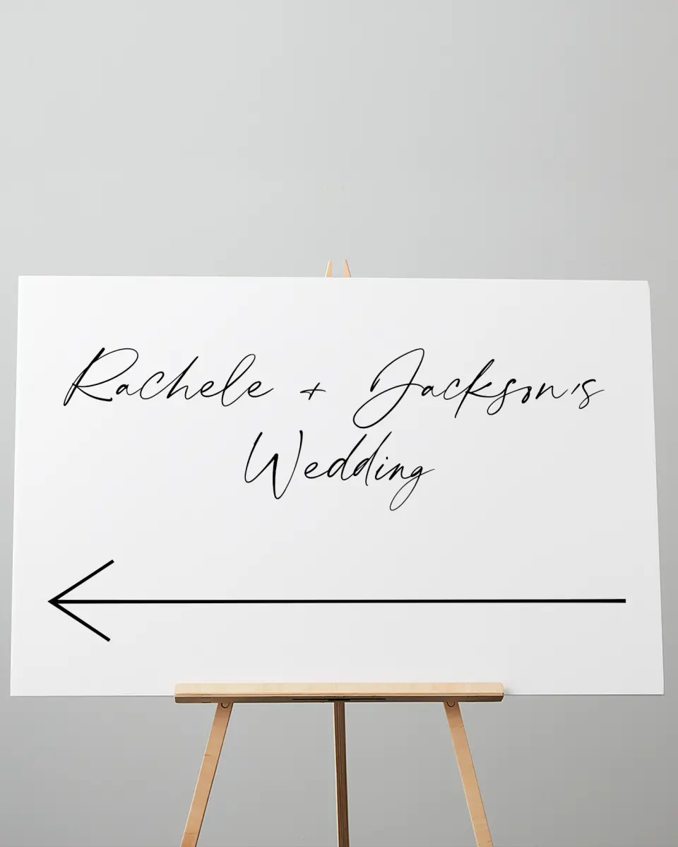 This is a 24" x 36" Direction Sign called Modern Simplicity printed in full color