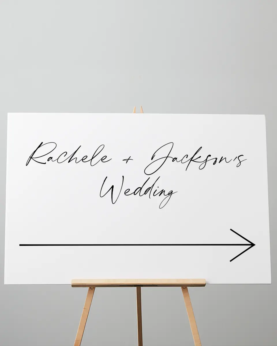 This is a 24" x 36" Direction Sign called Modern Simplicity printed in full color
