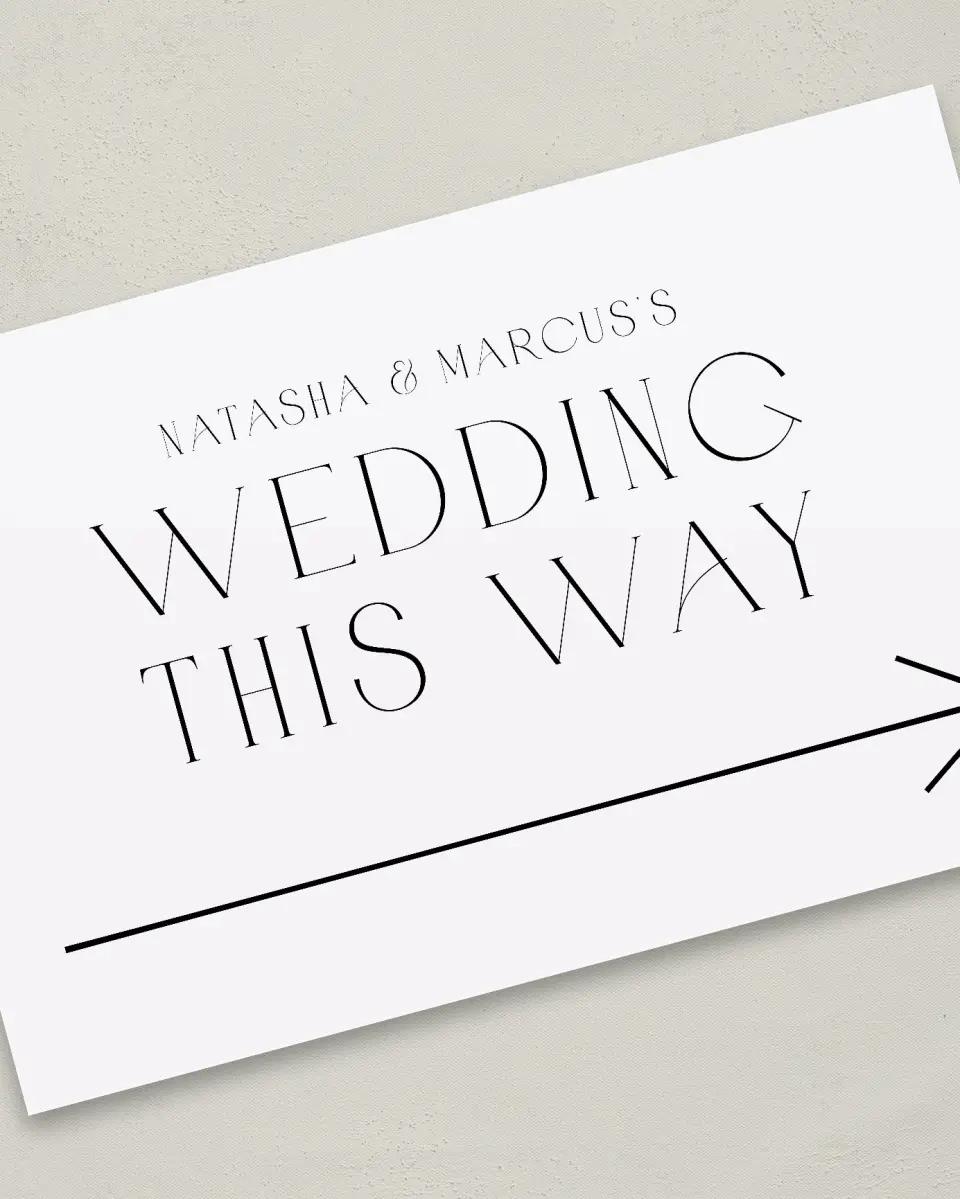 This is a 24" x 36" Direction Sign called Understated Elegance printed in full color