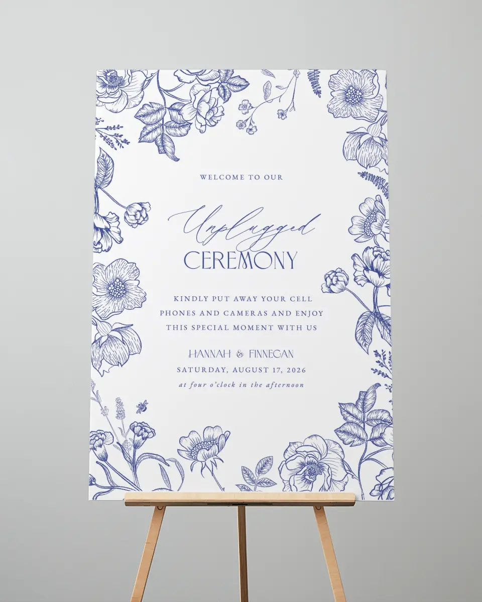 This is a 24" x 36" Unplugged Sign called Modern Chinoiserie printed in full color