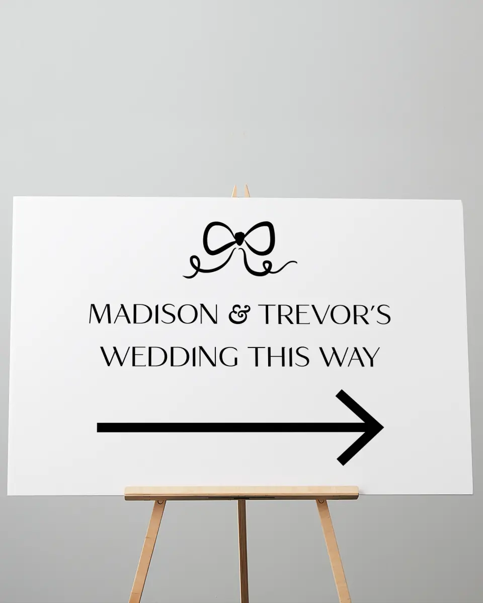 This is a 24" x 36" Direction Sign called The Madison printed in full color
