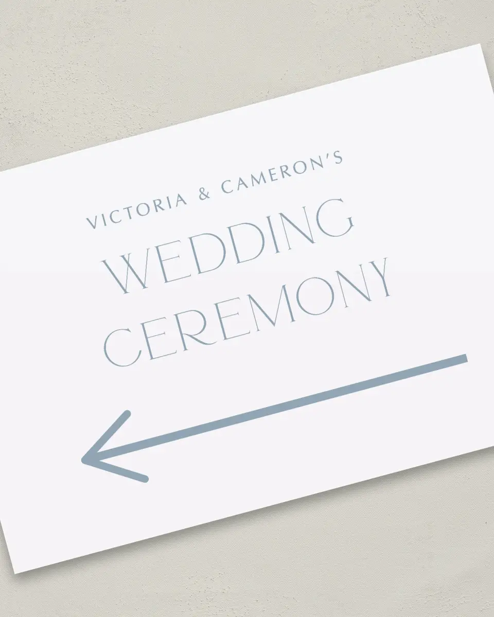 This is a 24" x 36" Direction Sign called The Victoria printed in full color