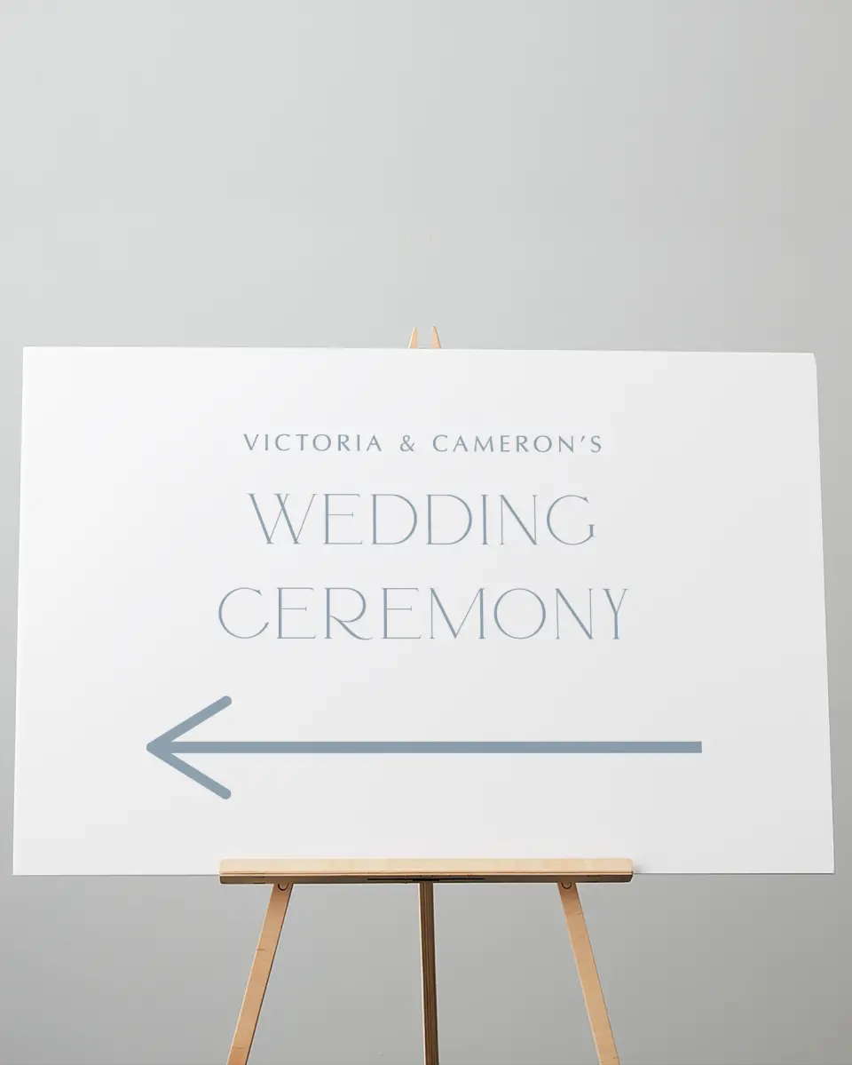 This is a 24" x 36" Direction Sign called The Victoria printed in full color