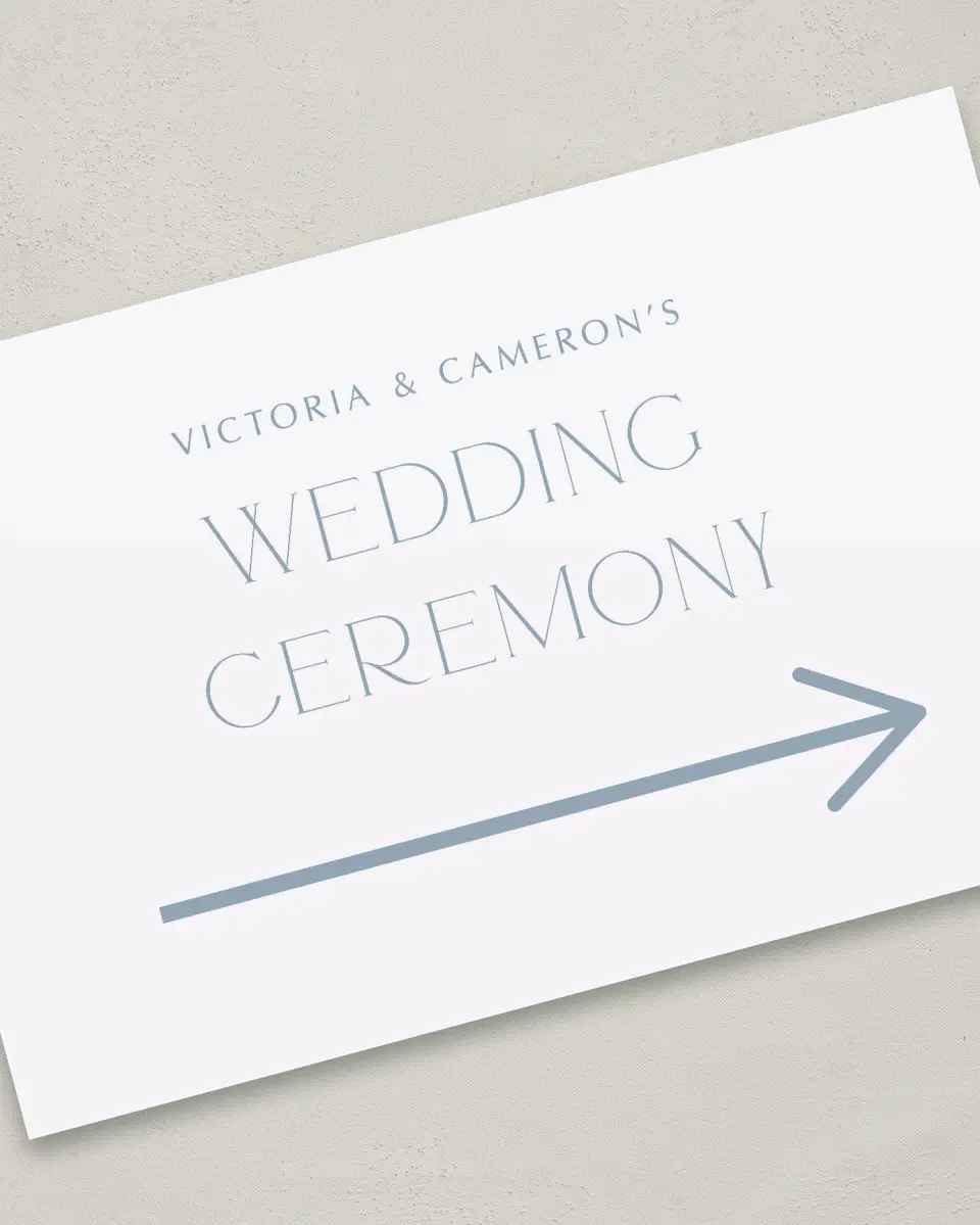 This is a 24" x 36" Direction Sign called The Victoria printed in full color