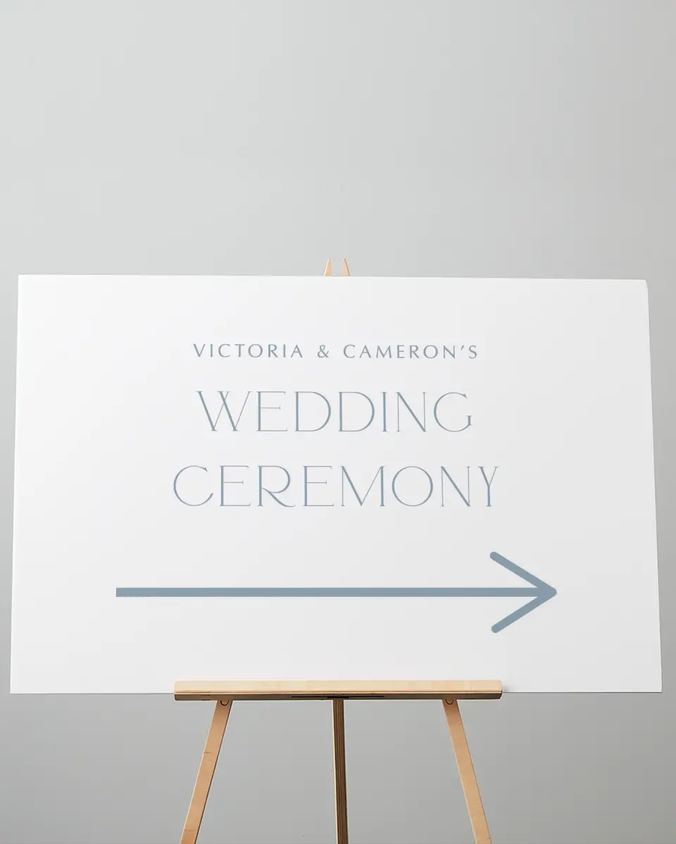 This is a 24" x 36" Direction Sign called The Victoria printed in full color