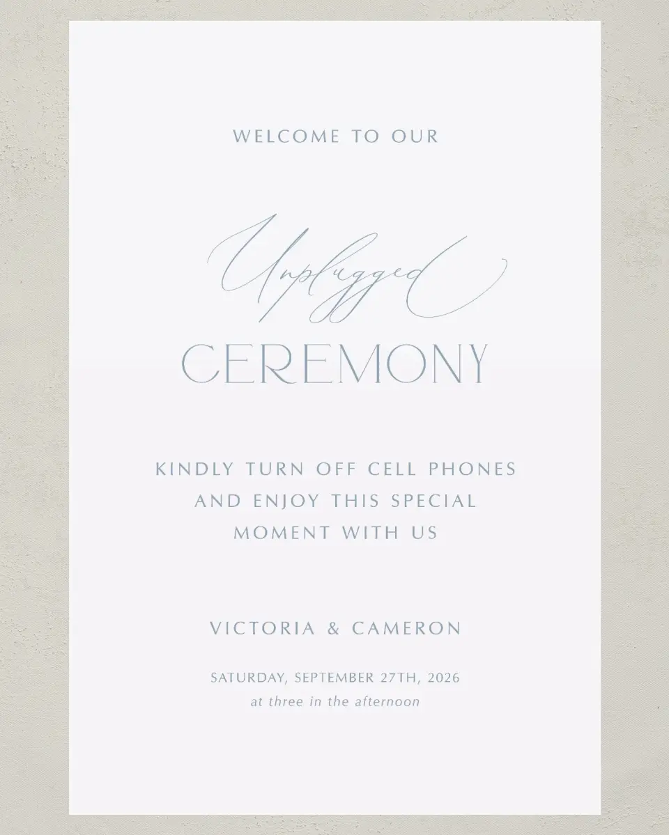 This is a 24" x 36" Unplugged Sign called The Victoria printed in full color