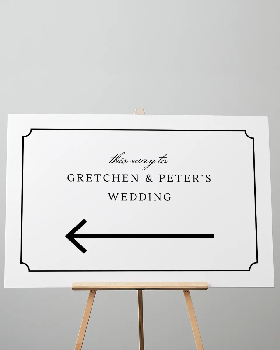 This is a 24" x 36" Direction Sign called Elegant Tradition printed in full color