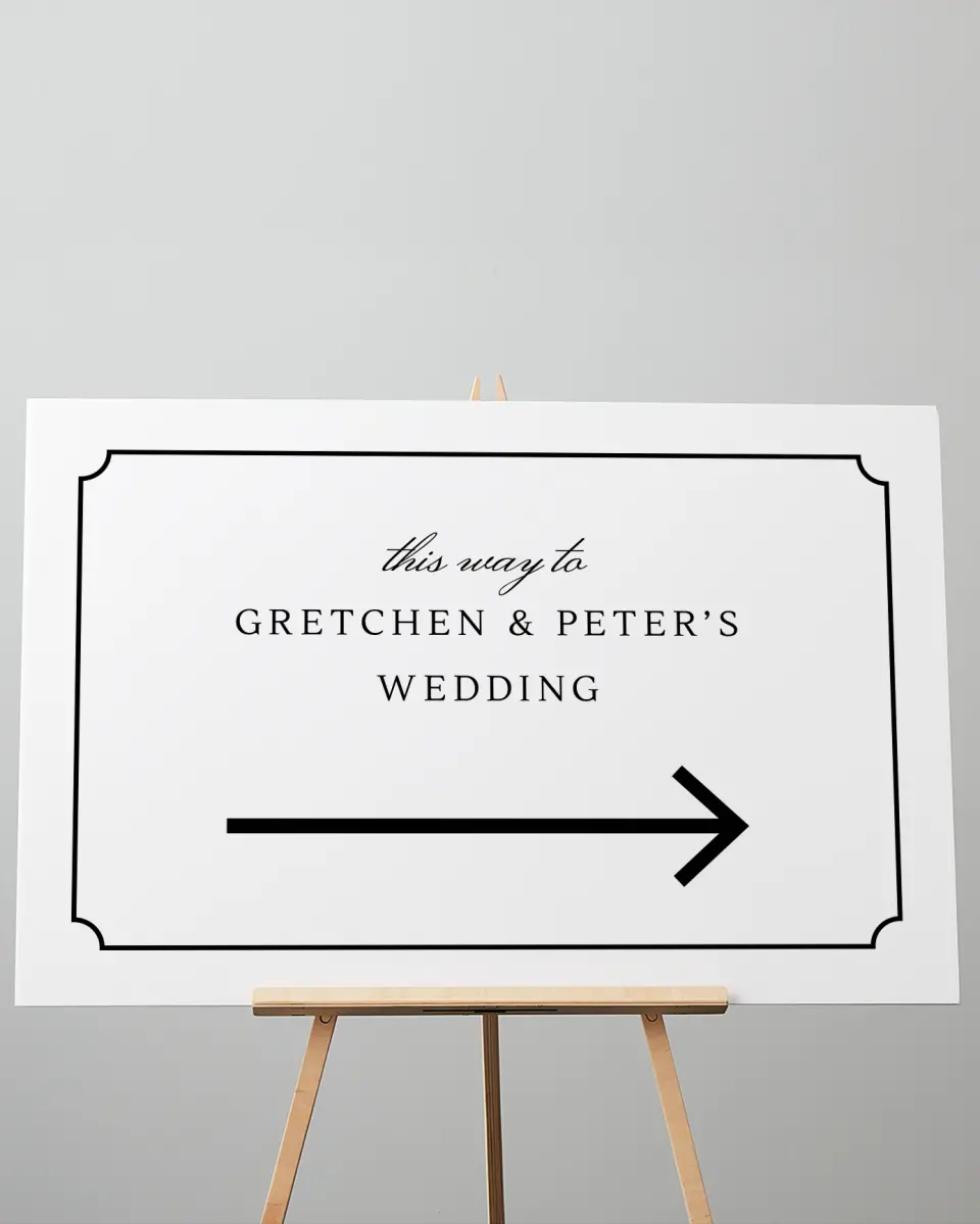 This is a 24" x 36" Direction Sign called Elegant Tradition printed in full color