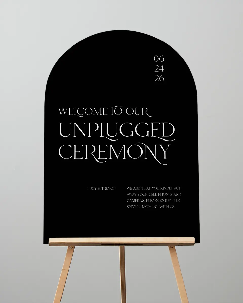 This is a 24" x 36" Arch Unplugged Sign called The Lucy printed in full color