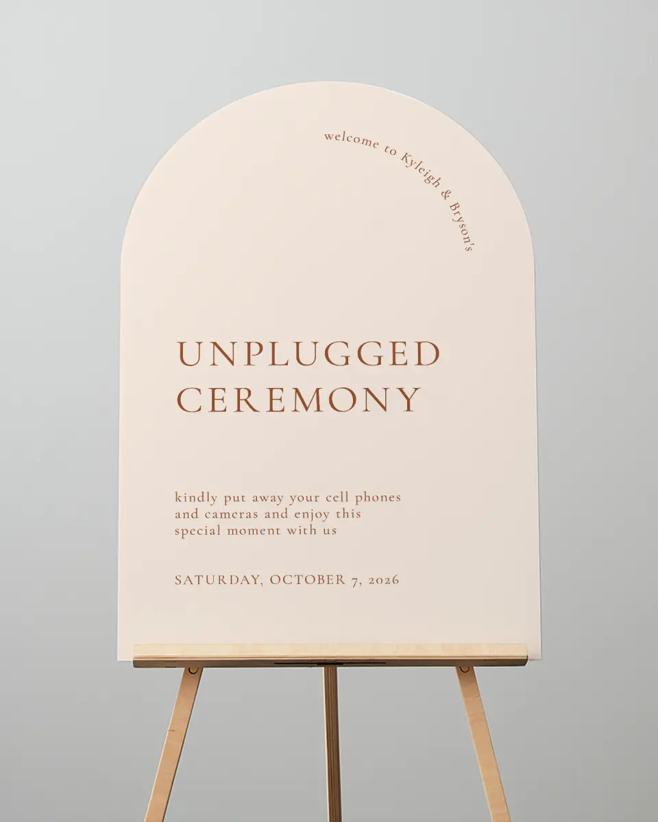 This is a 24" x 36" Arch Unplugged Sign called The Kyleigh printed in full color