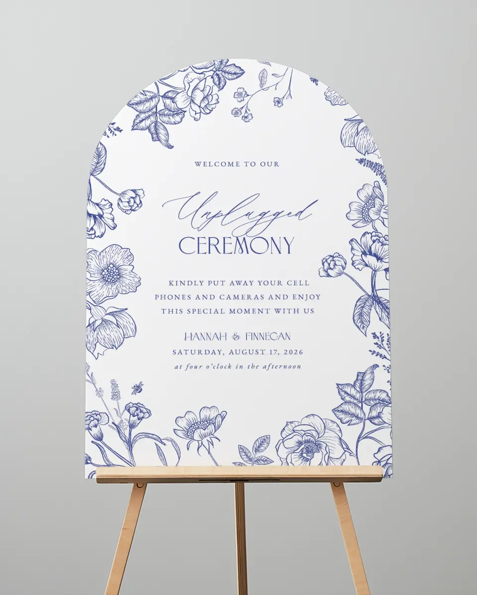 This is a 24" x 36" Arch Unplugged Sign called Modern Chinoiserie printed in full color