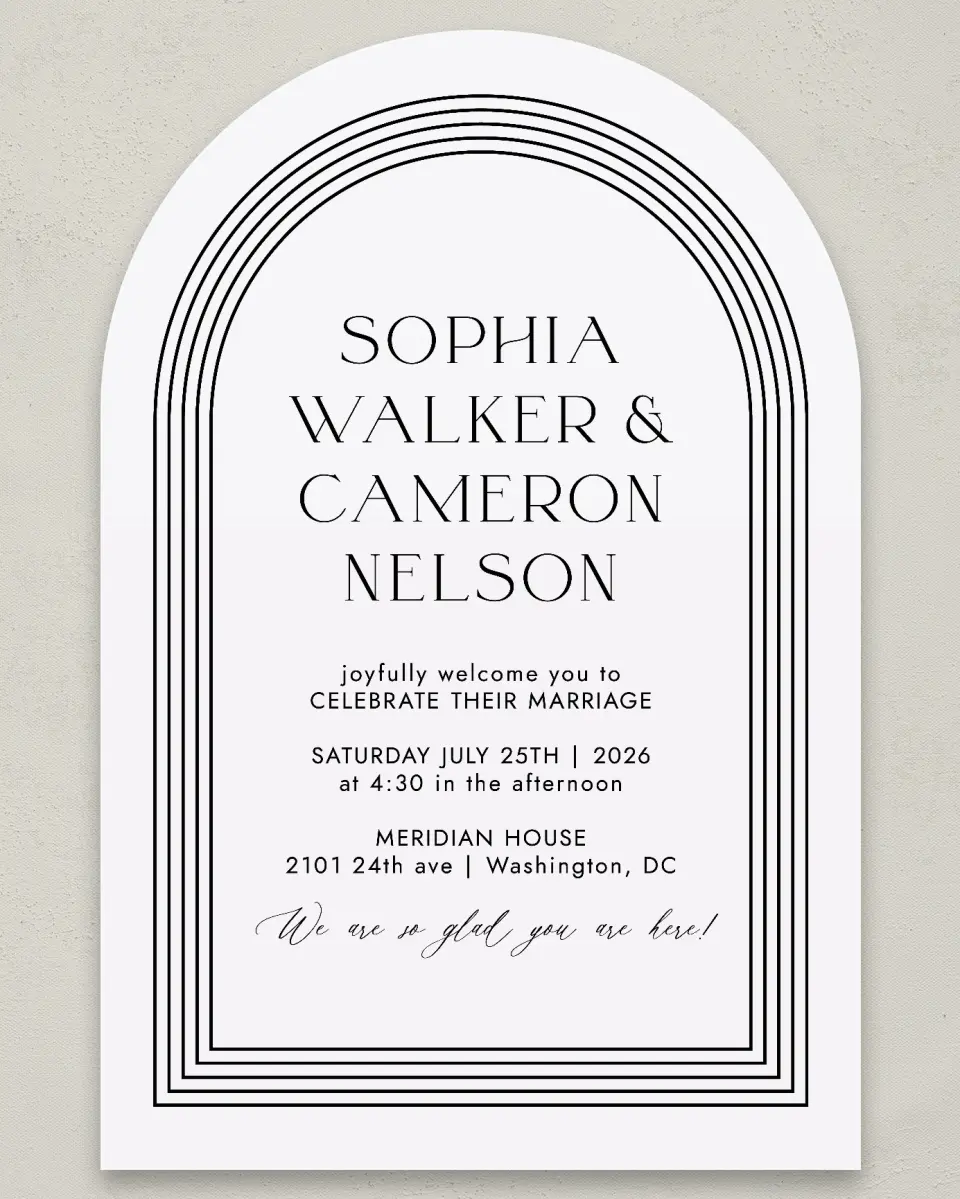 This is a 24" x 36" Arch Welcome Sign called Passionate Arch printed in full color