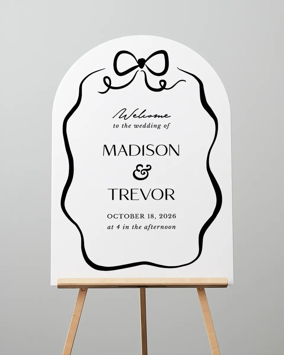 This is a 24" x 36" Arch Welcome Sign called The Madison printed in full color