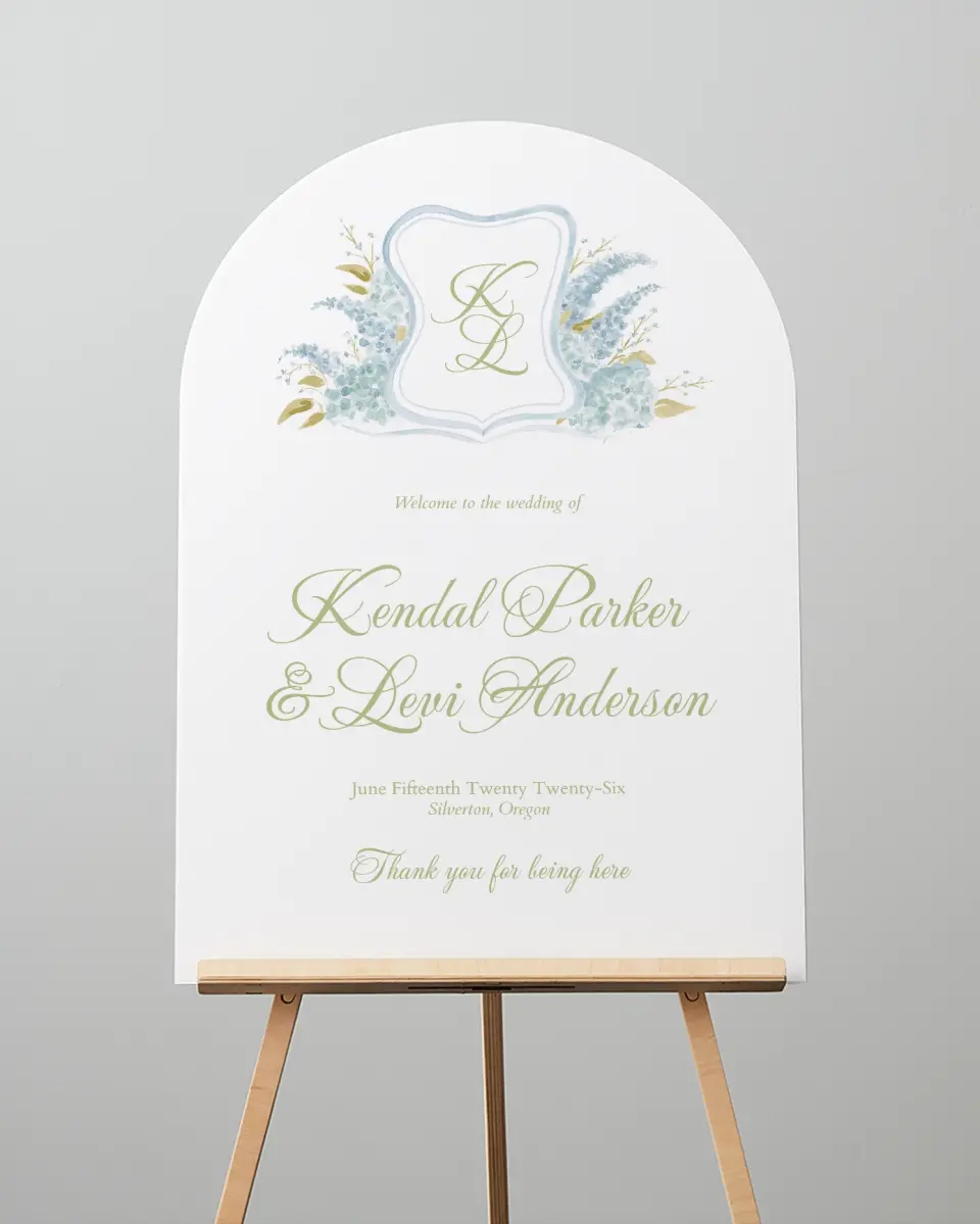 This is a 24" x 36" Arch Welcome Sign called Southern Belle printed in full color