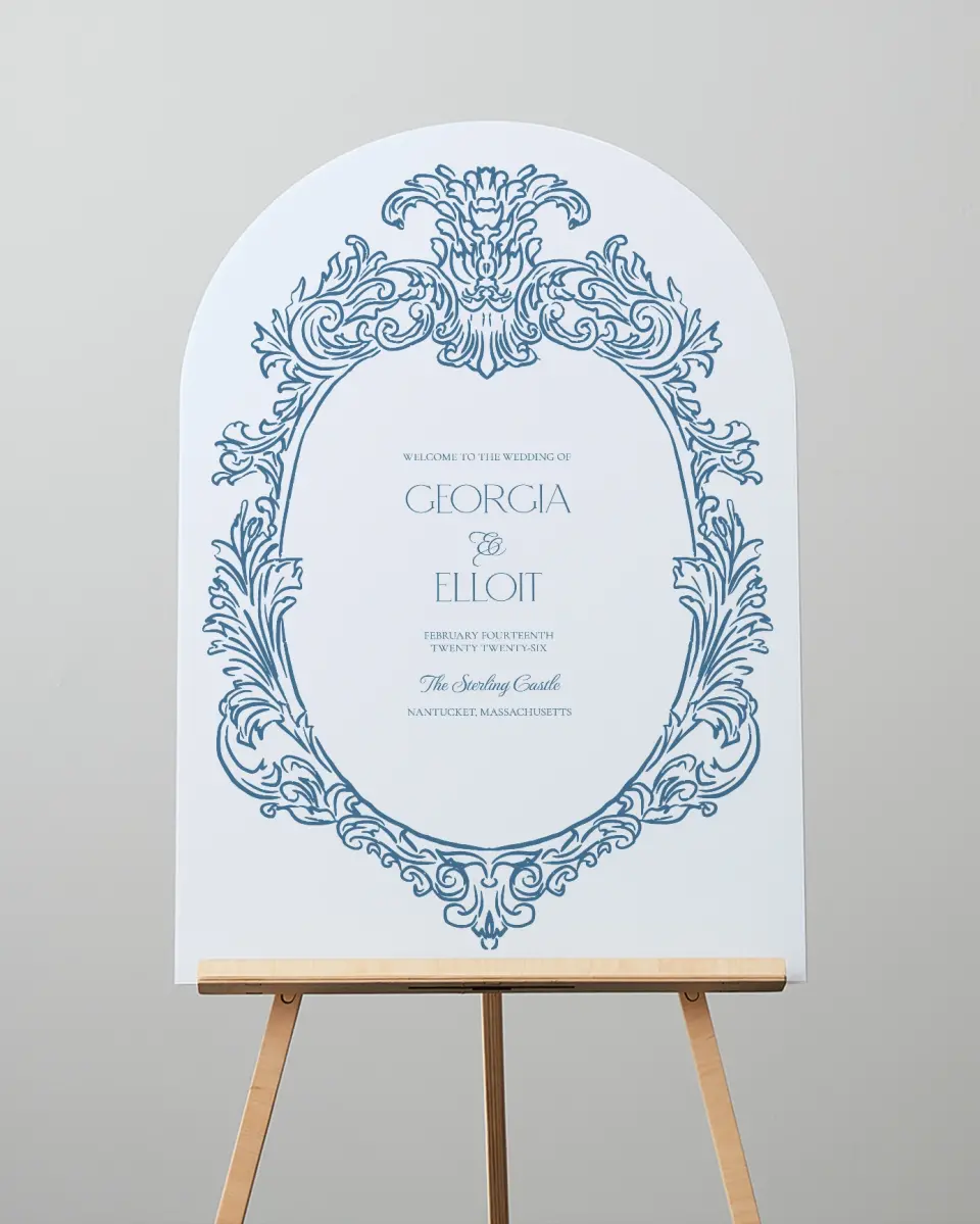 This is a 24" x 36" Arch Welcome Sign called Nantucket printed in full color