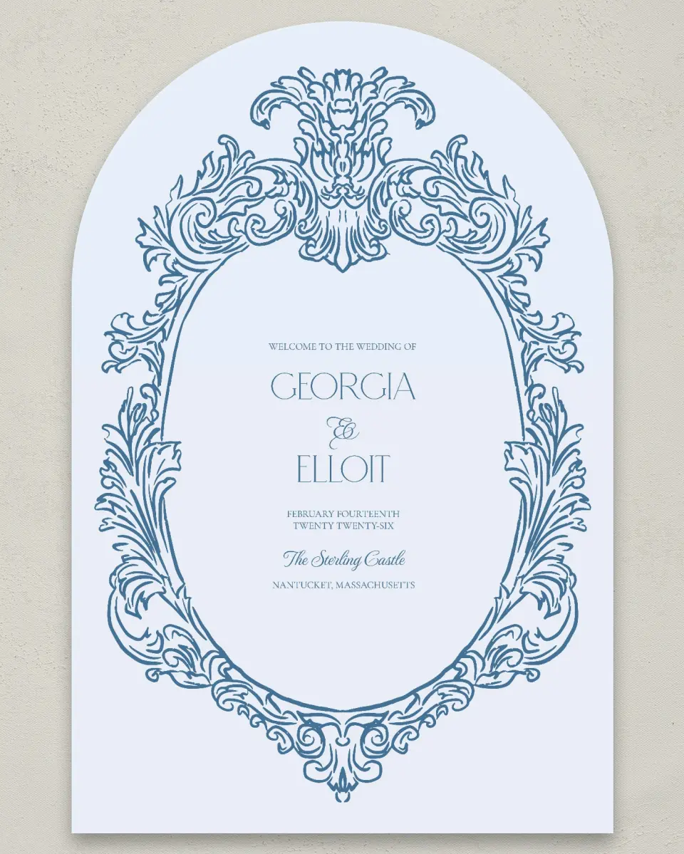 This is a 24" x 36" Arch Welcome Sign called Nantucket printed in full color