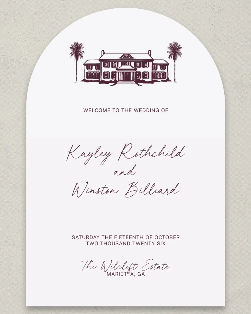 This is a 24" x 36" Arch Welcome Sign called The Wilclift printed in full color