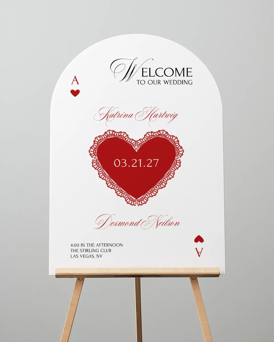 This is a 24" x 36" Arch Welcome Sign called Elevated Vegas printed in full color