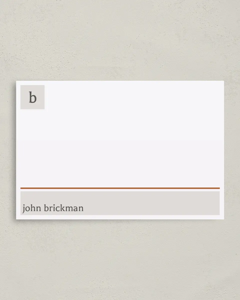 This is a 4" x 6" Business Note Card called Square Monogram printed in full color on Premium Smooth paper