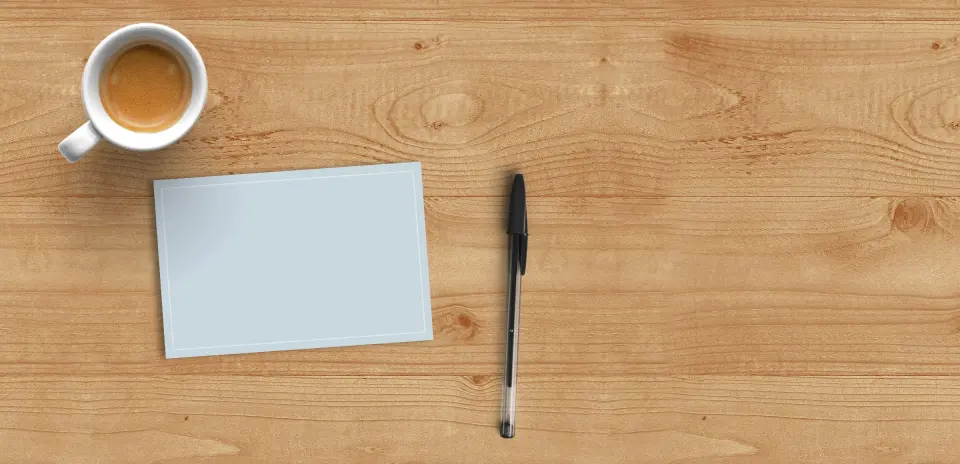 Flat Note Card Back View