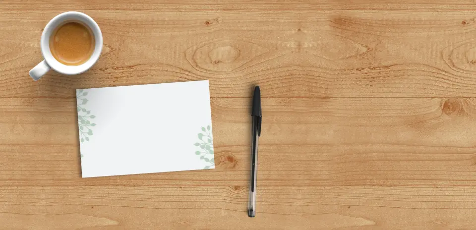 Flat Note Card Back View