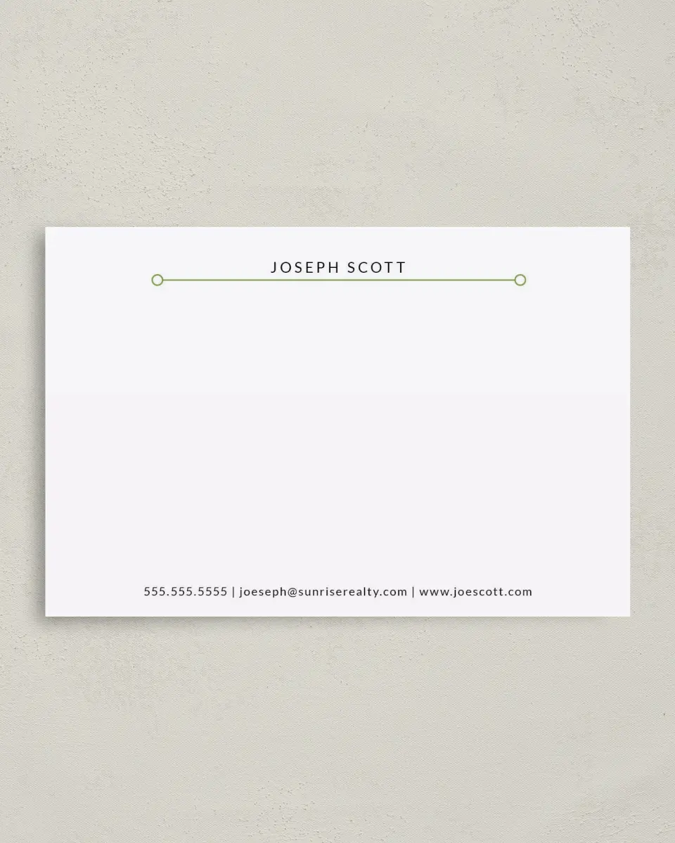This is a 4" x 6" Business Note Card called Simply Smart printed in full color on Premium Smooth paper