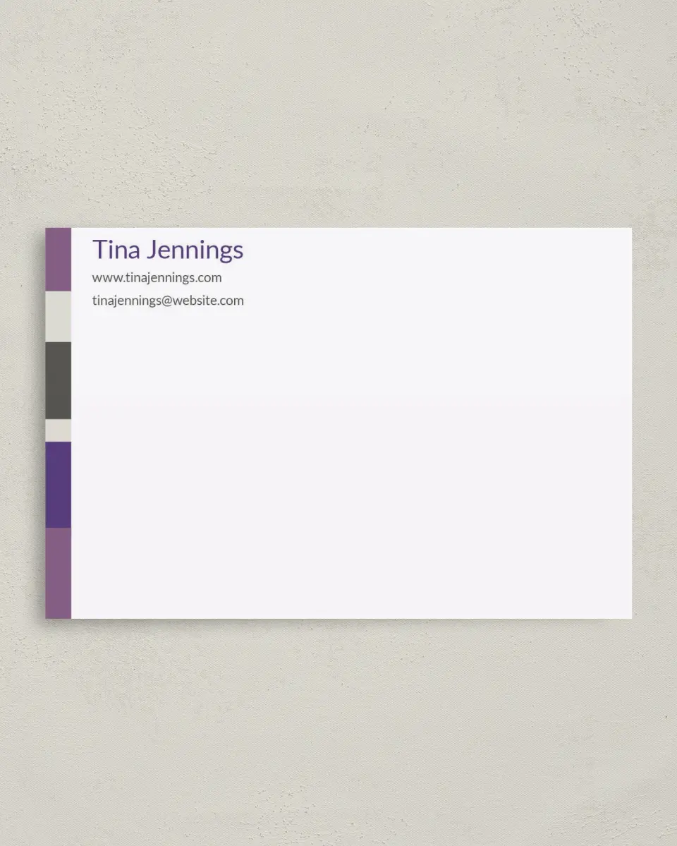 This is a 4" x 6" Business Note Card called Colorful Strip printed in full color on Premium Smooth paper